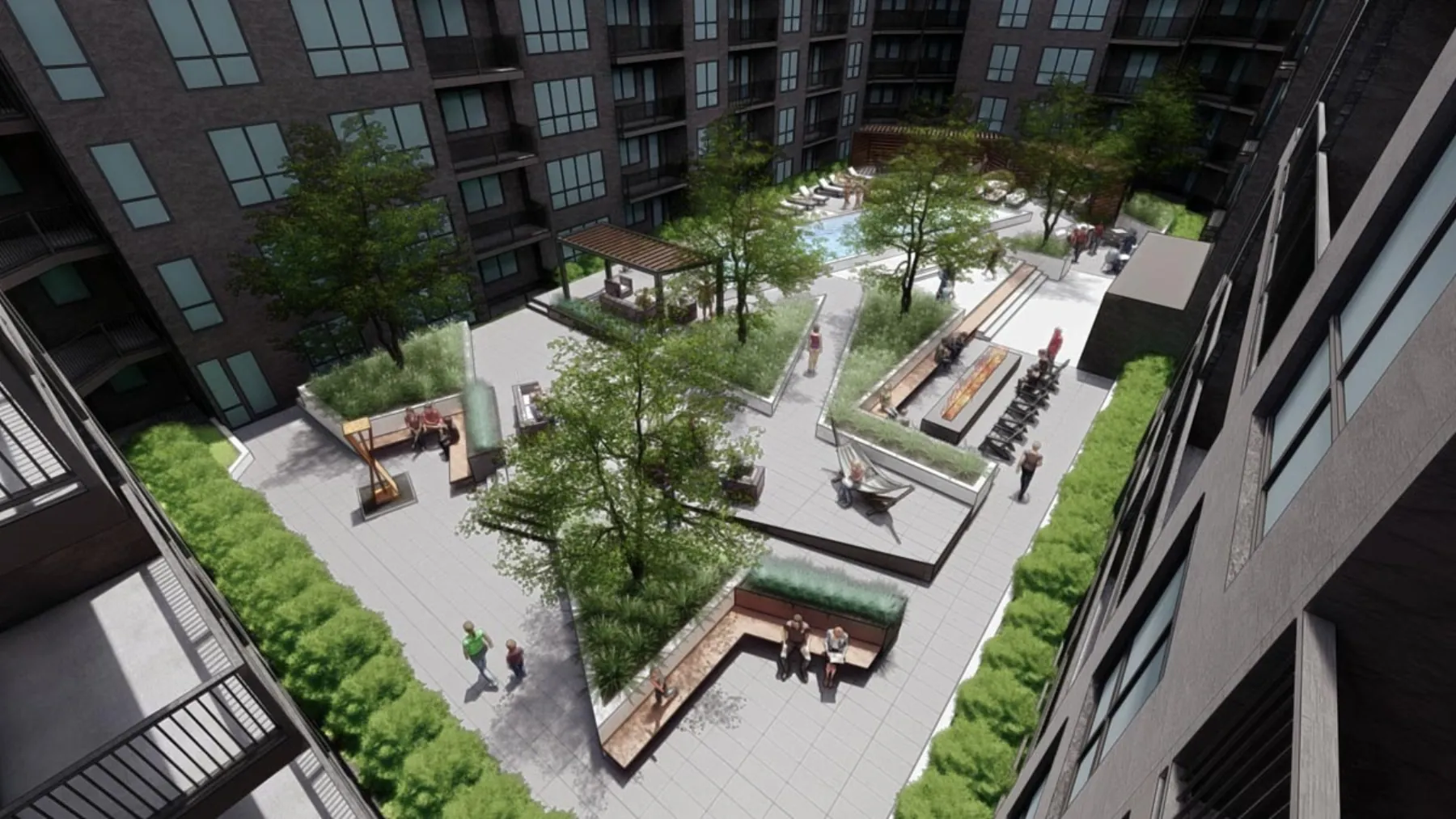 The Citizen, large courtyard (concept rendering)