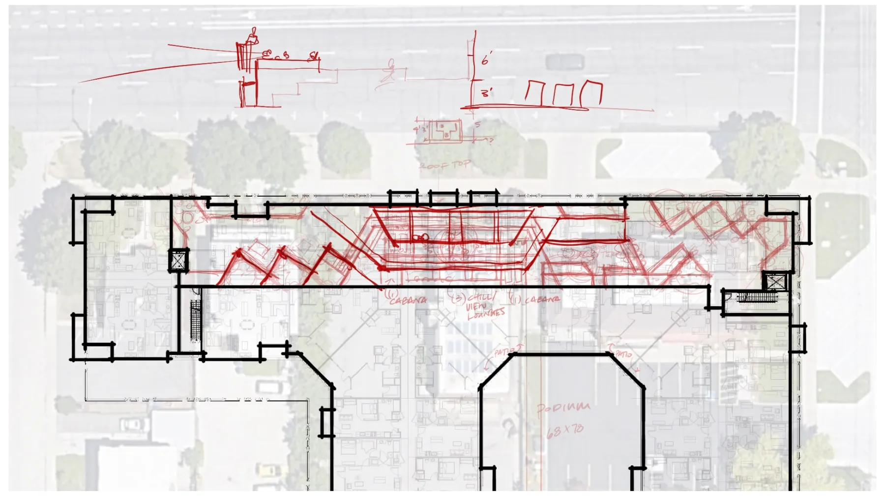 The Citizen, rooftop sketch (concept sketch)