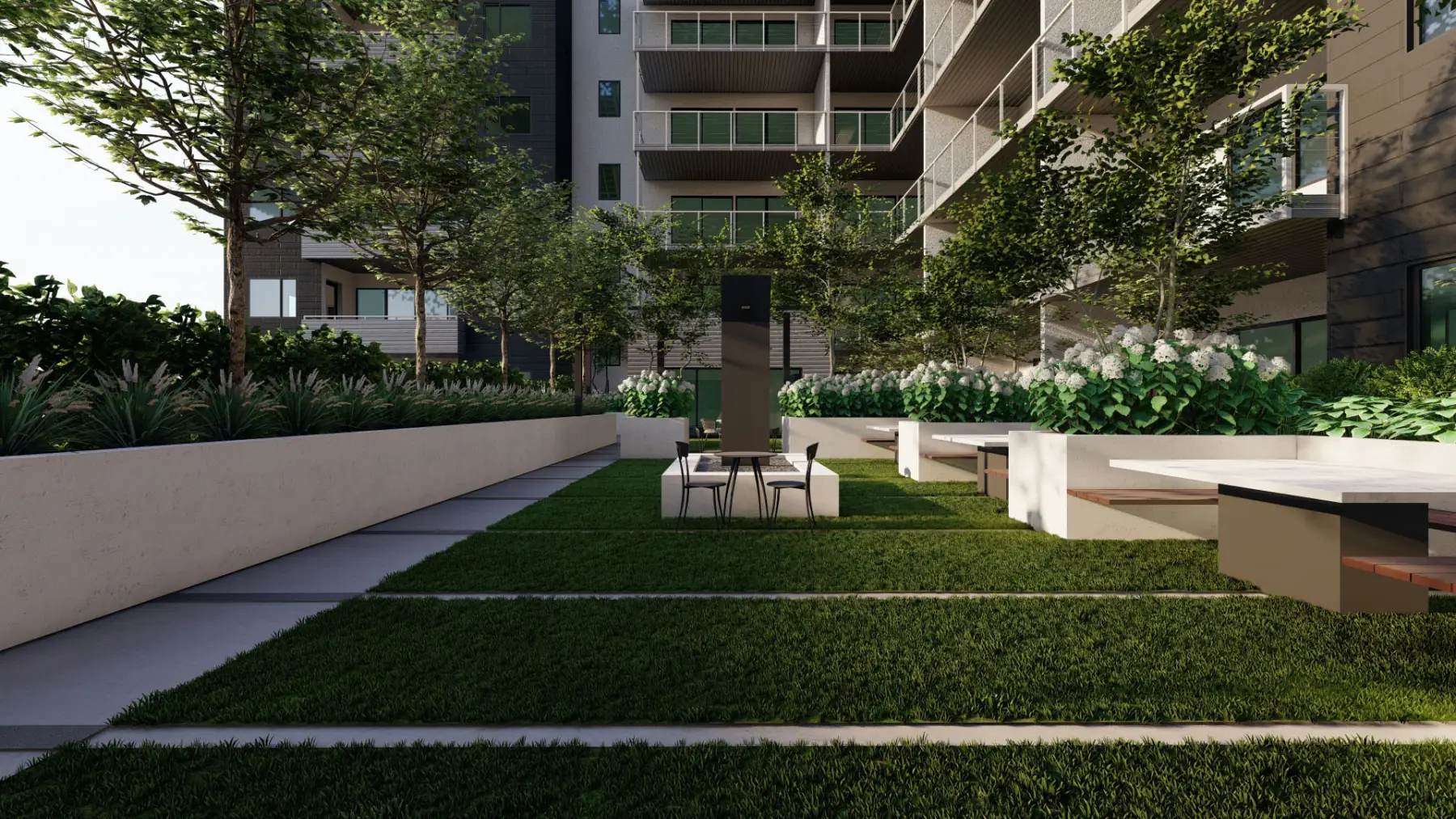The Iris, garden courtyard (concept rendering)