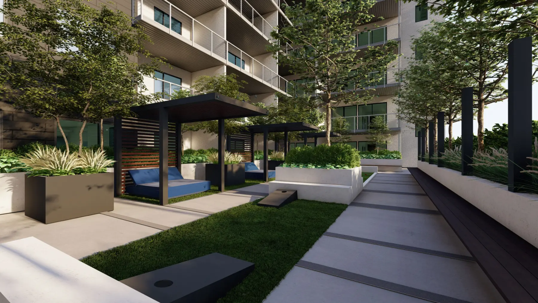 The Iris, gaming courtyard (concept rendering)