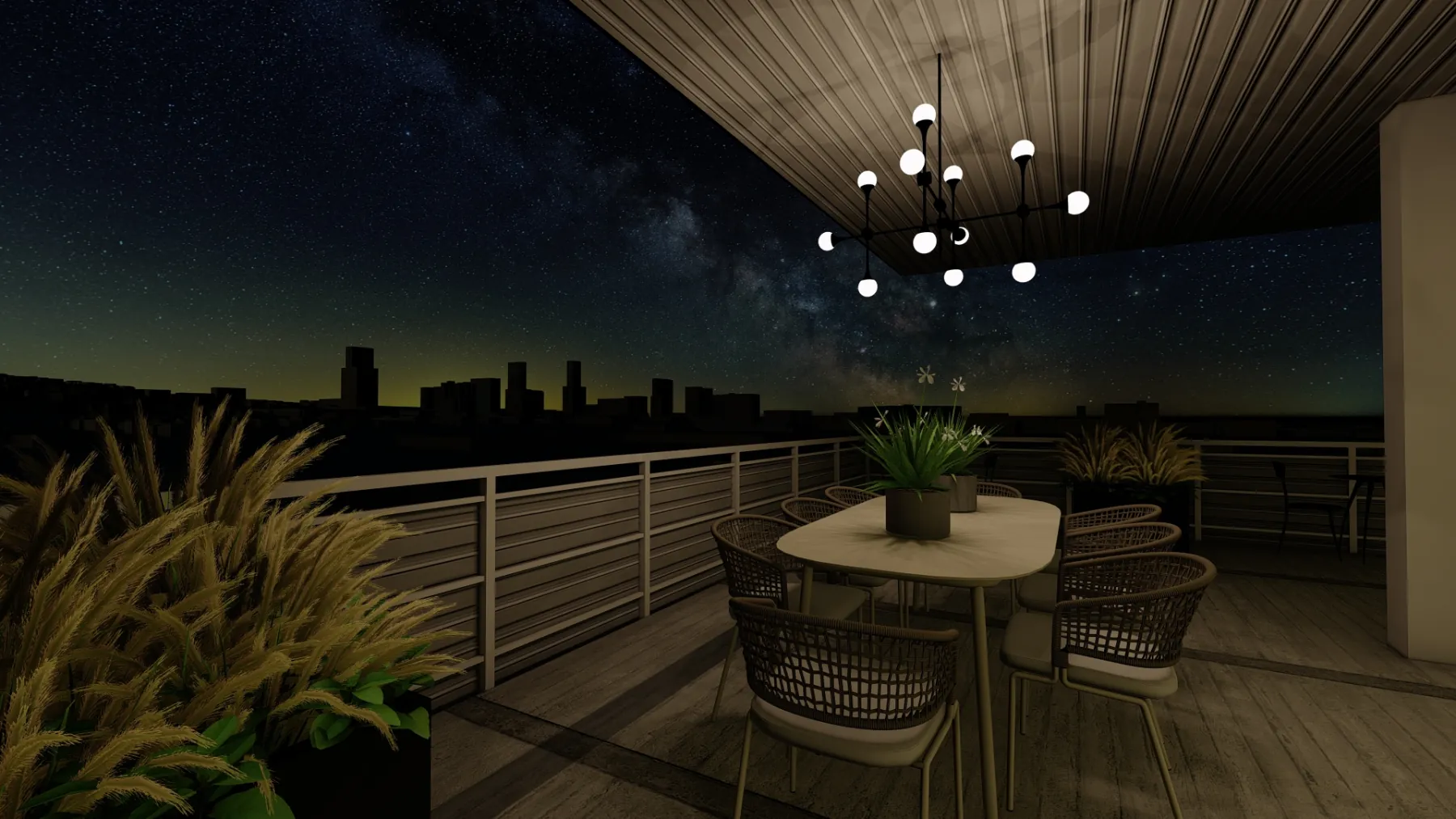 The Iris, rooftop, night (concept rendering)