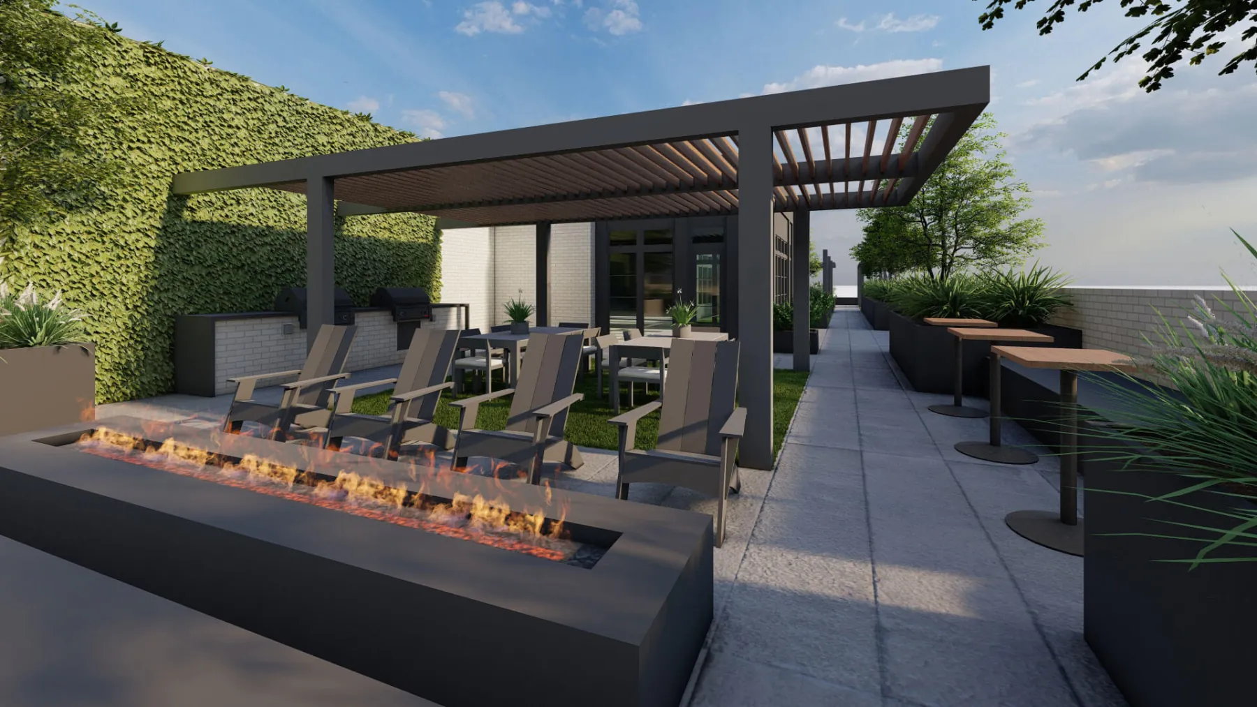 The Pearl, fire pit (concept rendering)