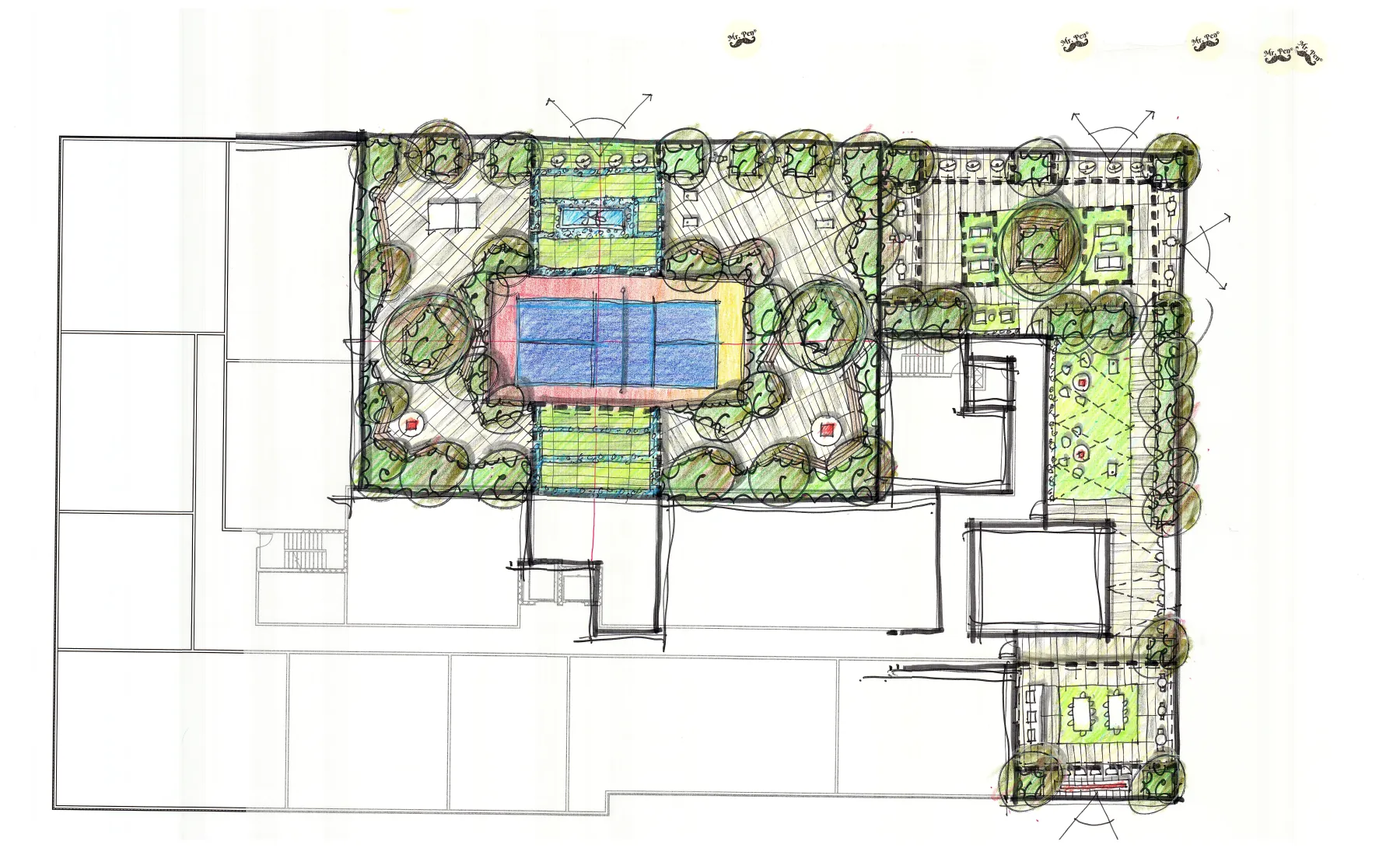 The Pearl, charrette sketch (concept sketch)