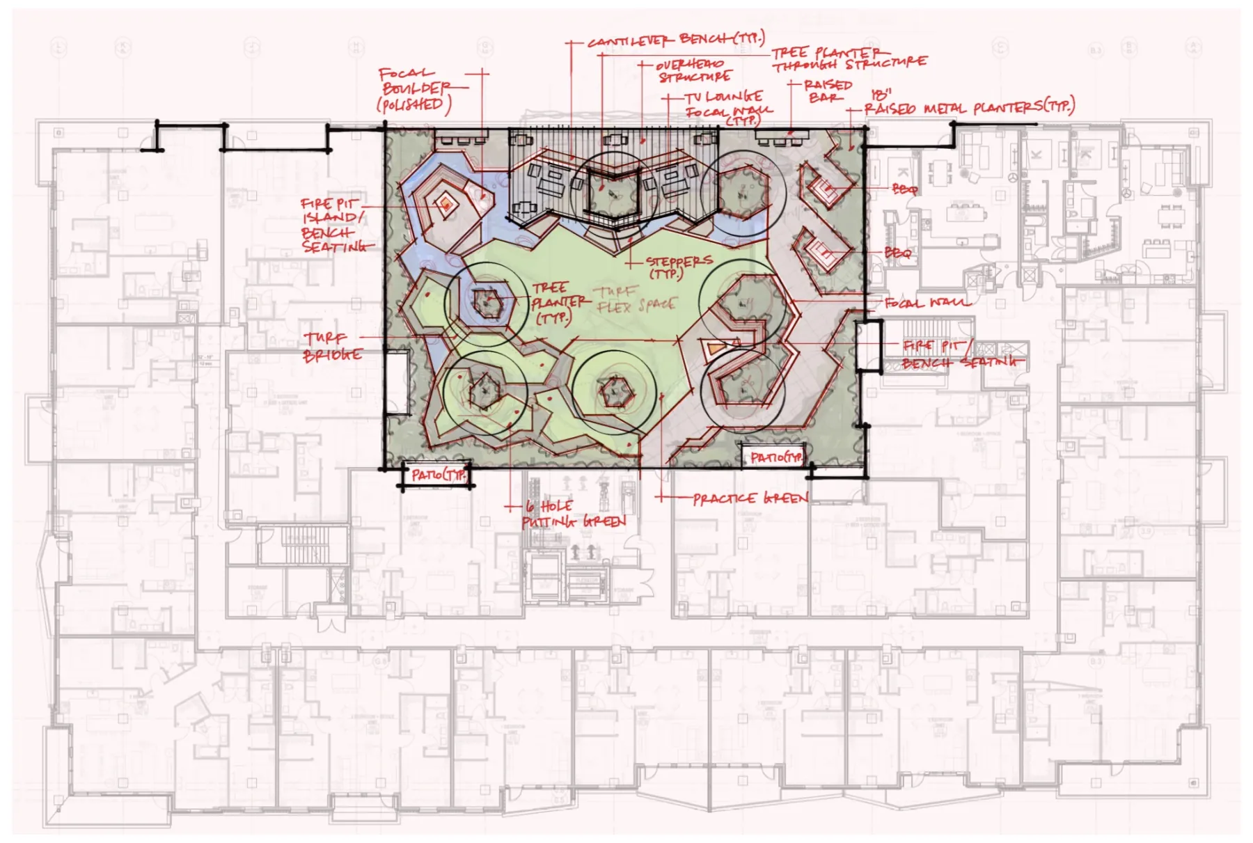The Pearl, podium, concept 03 (concept sketch)