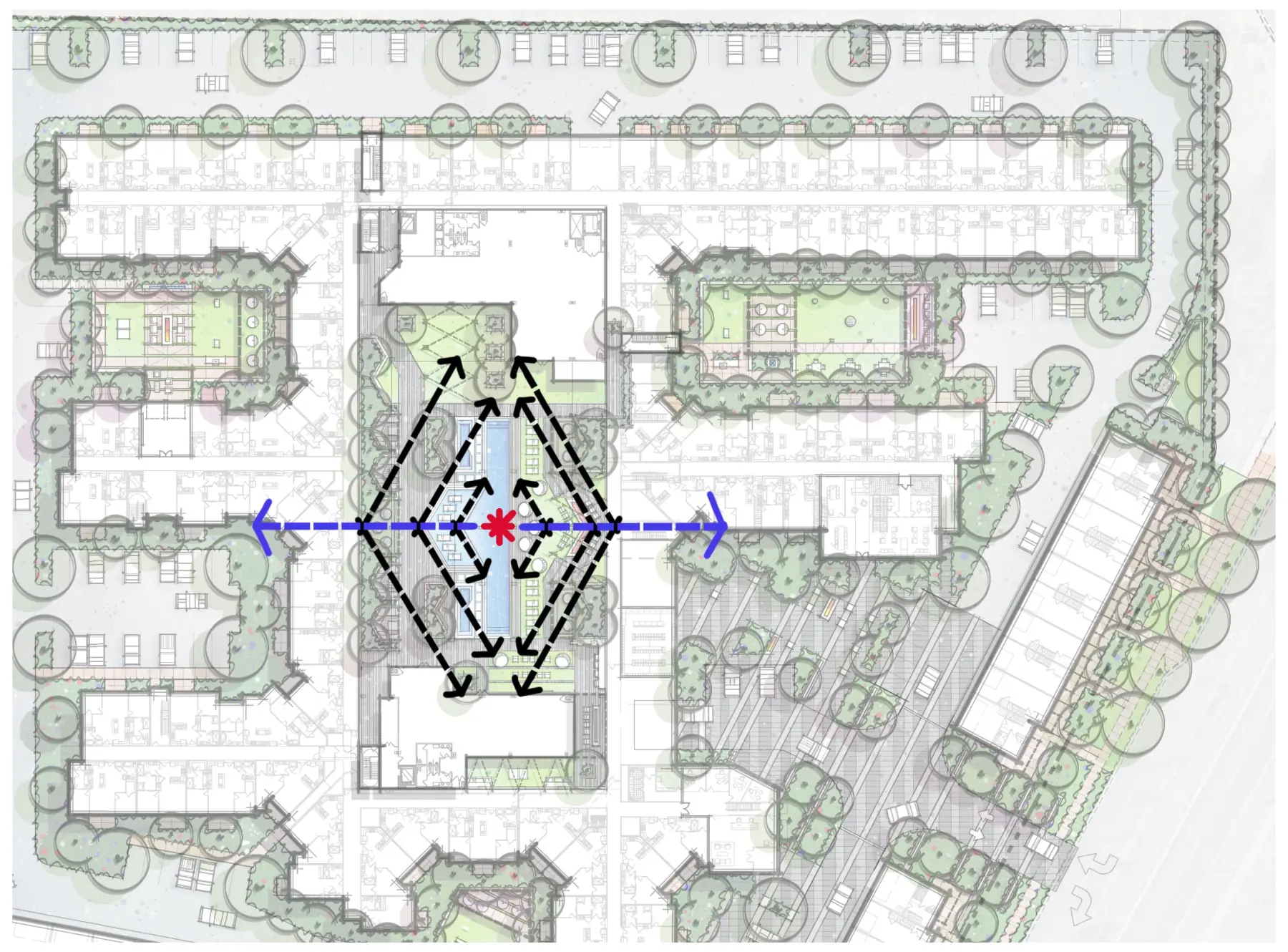 The Standard, parti (concept sketch)