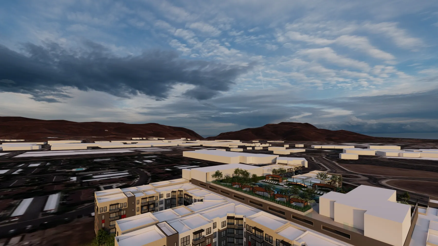 The Standard, rooftop over the valley (concept rendering)