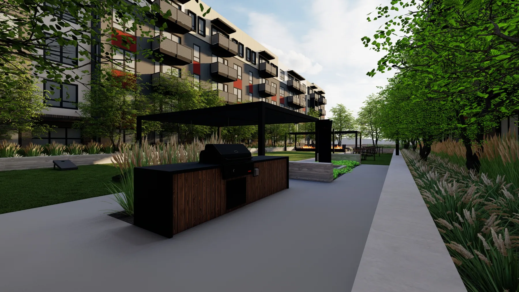 The Standard, courtyard grill station (concept rendering)