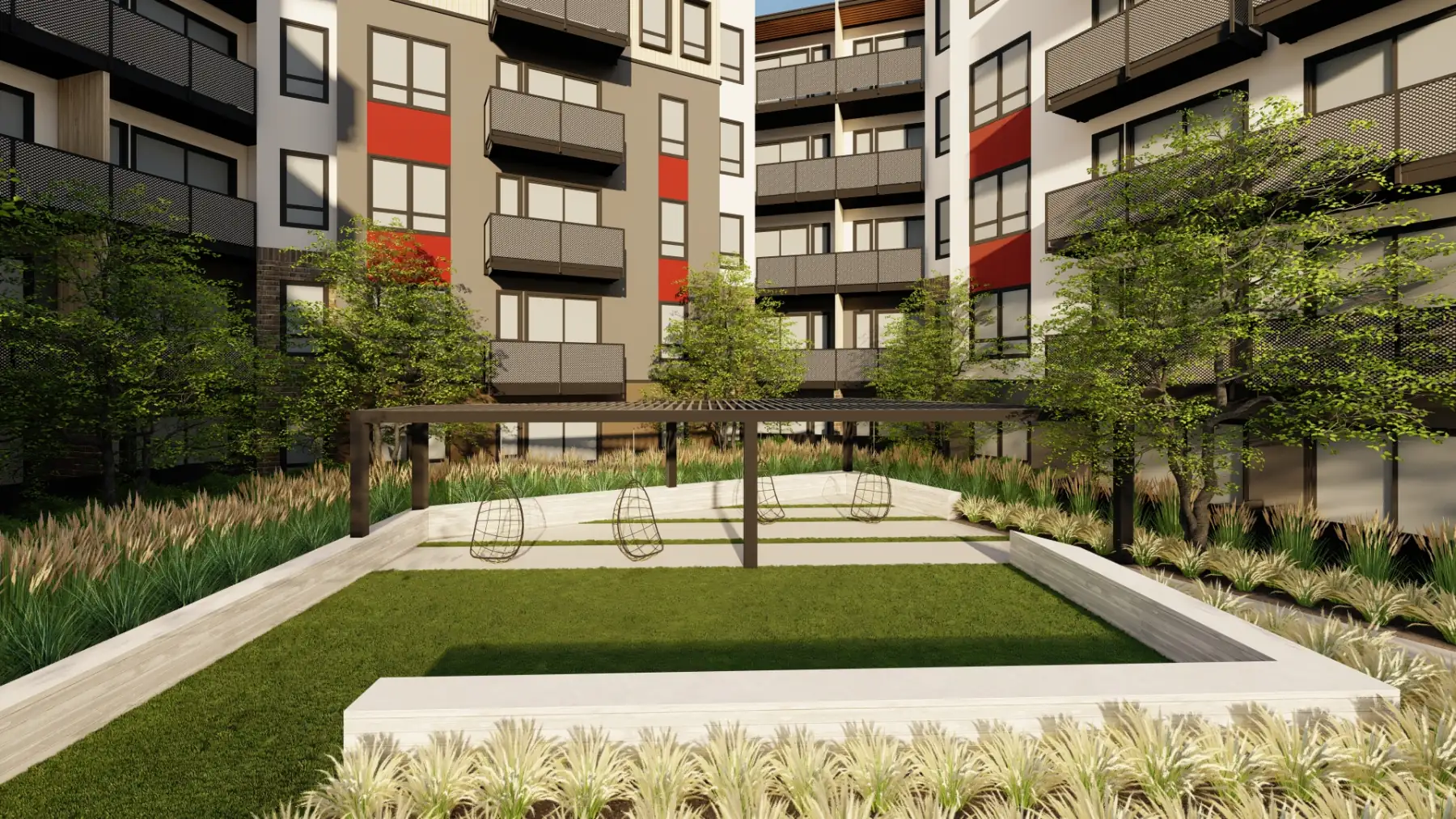 The Standard, courtyard swings (concept rendering)