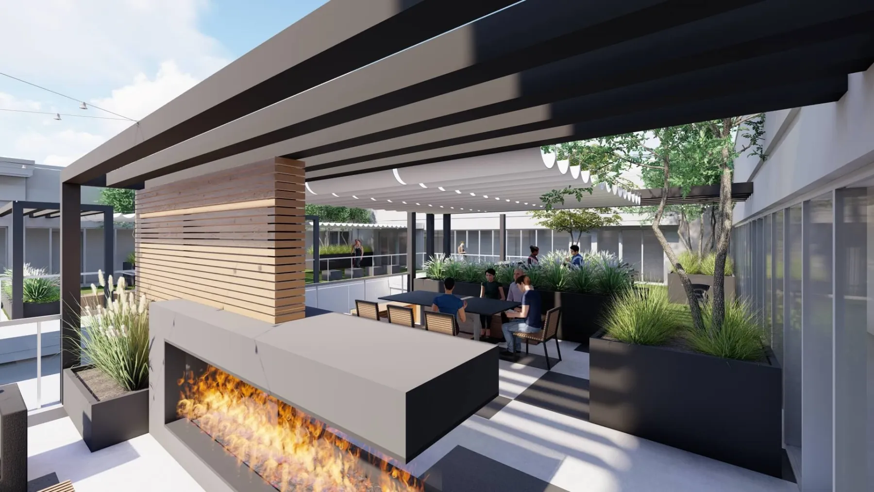 Tradition Pointe, fireplace lounge (concept rendering)
