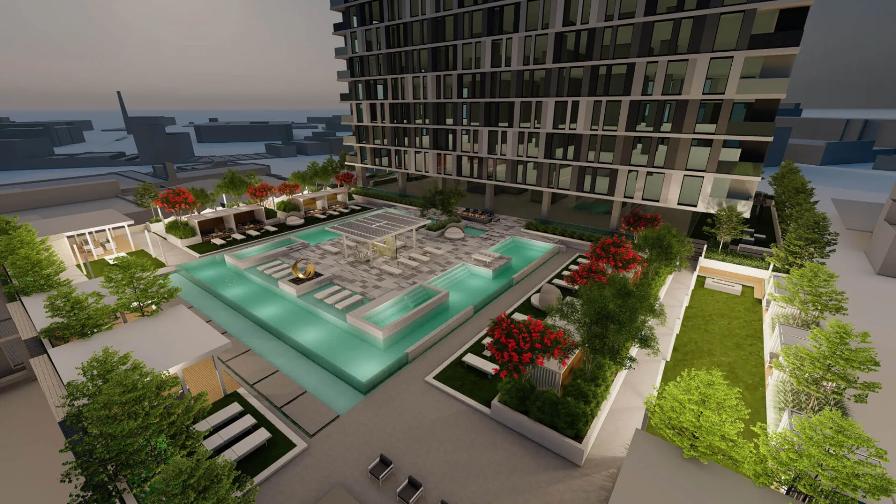 Urban High-Rise, bird’s eye view (concept rendering)
