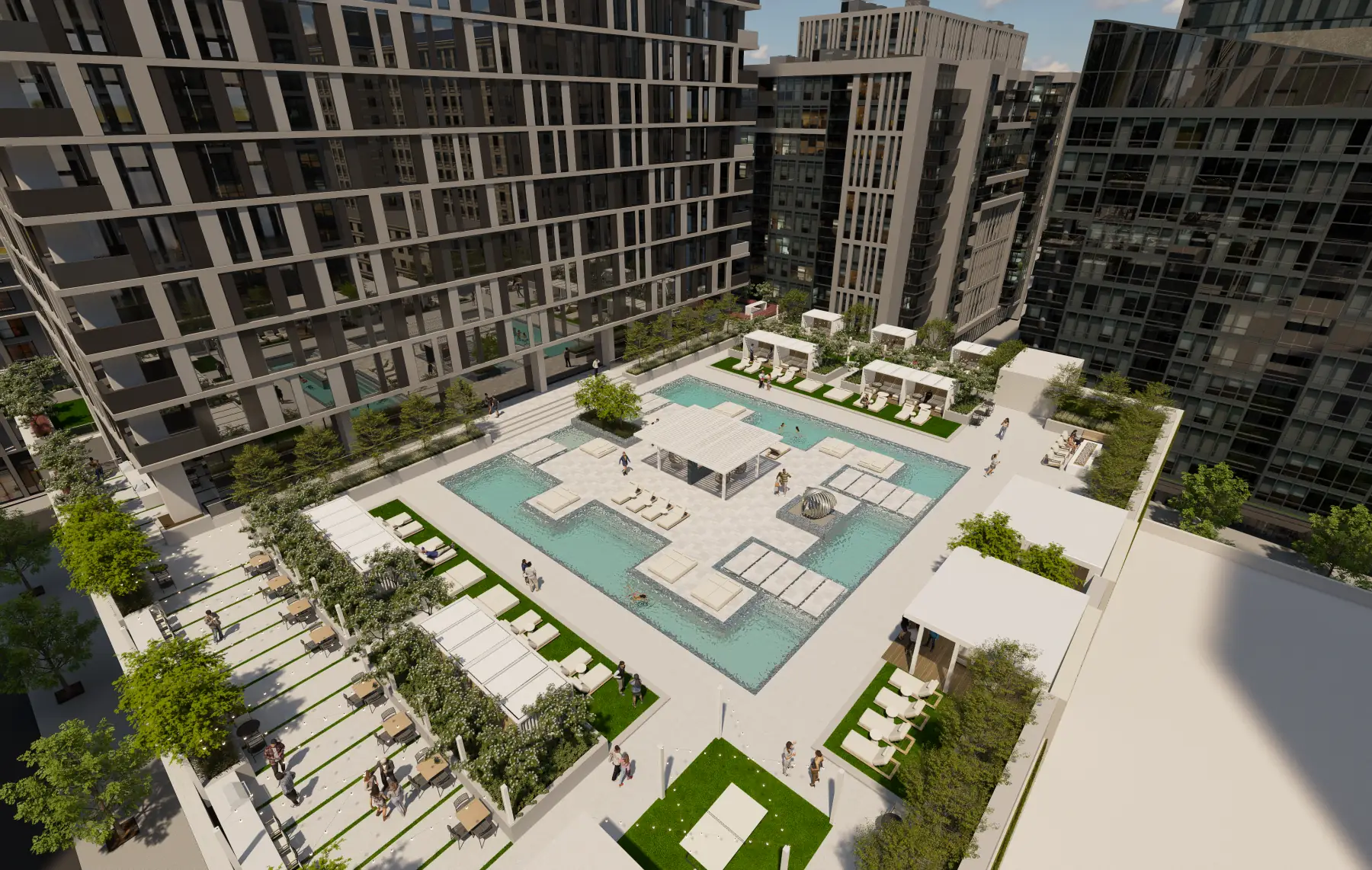 Urban High-Rise, bird’s eye view (concept rendering)