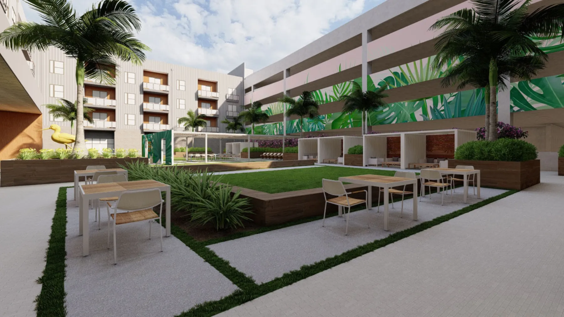 Urban Mixed-Use, retail courtyard open space (concept rendering)