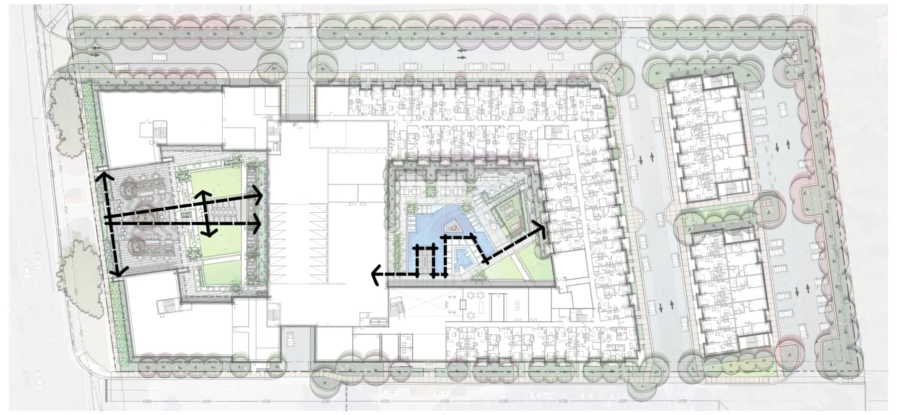 Urban Mixed-Use, parti (concept sketch)