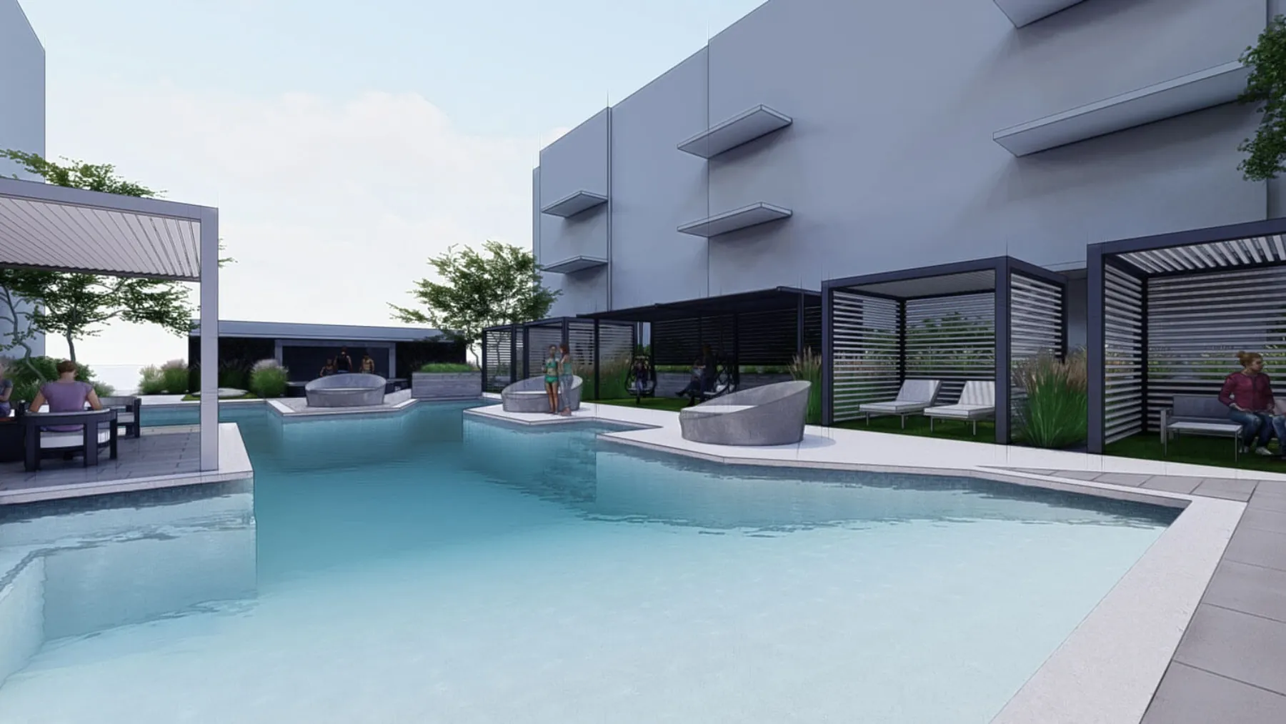 Van Winkle Crossing, pool amenity (concept rendering)