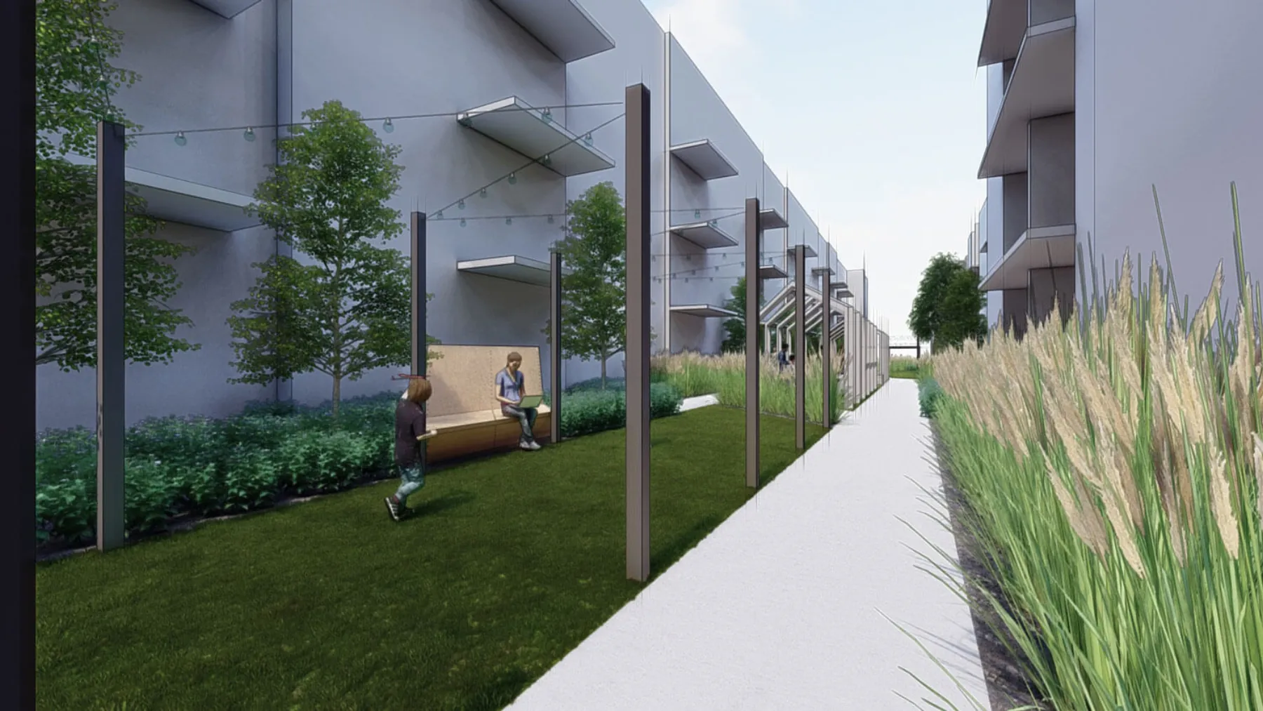 Van Winkle Crossing, greenway (concept rendering)