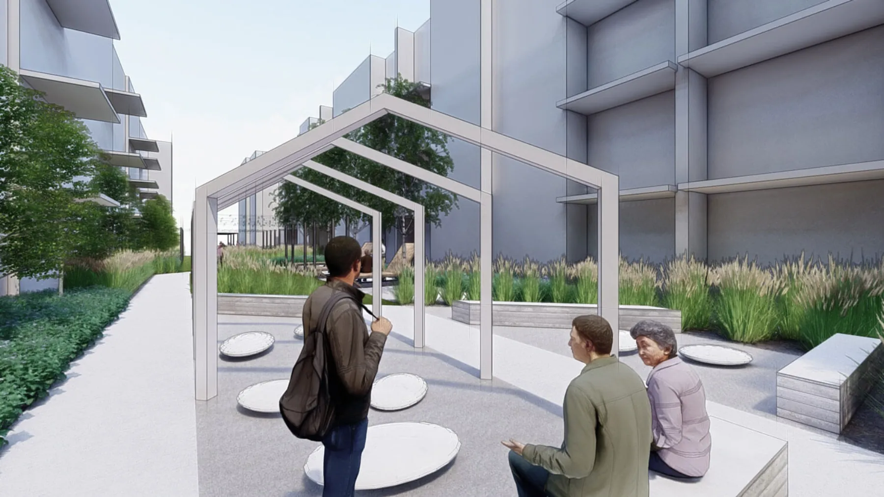 Van Winkle Crossing, greenway (concept rendering)