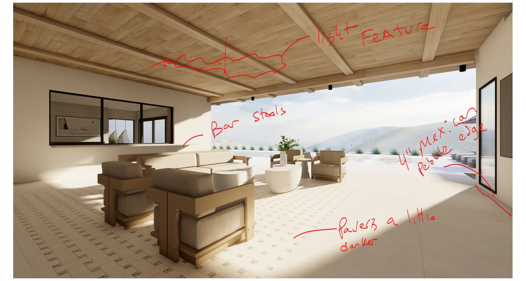 Vialetto, render redlines (concept sketch)