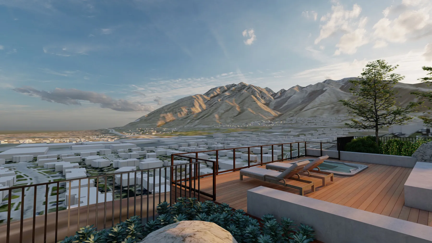 Virginia Hills, hot tub deck (concept rendering)