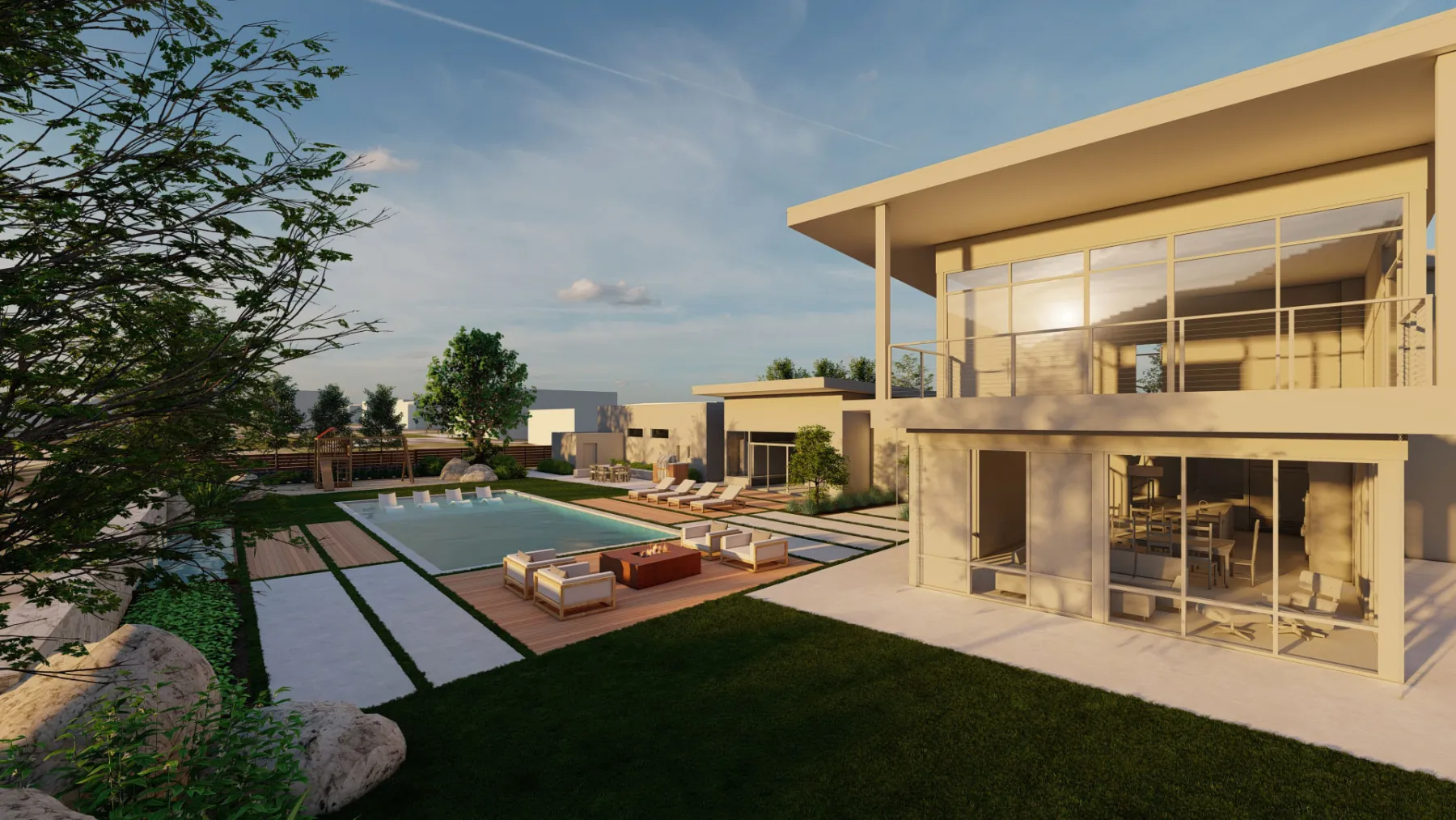 Virginia Hills, backyard (concept rendering)