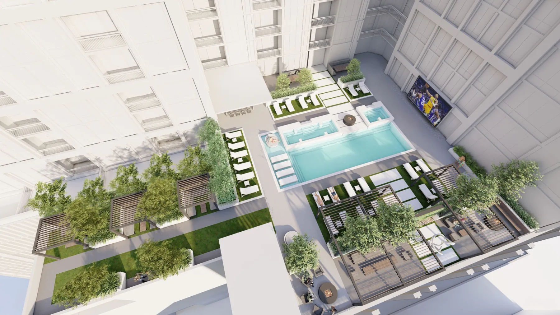 West Quarter Block C, rooftop pool (concept rendering)