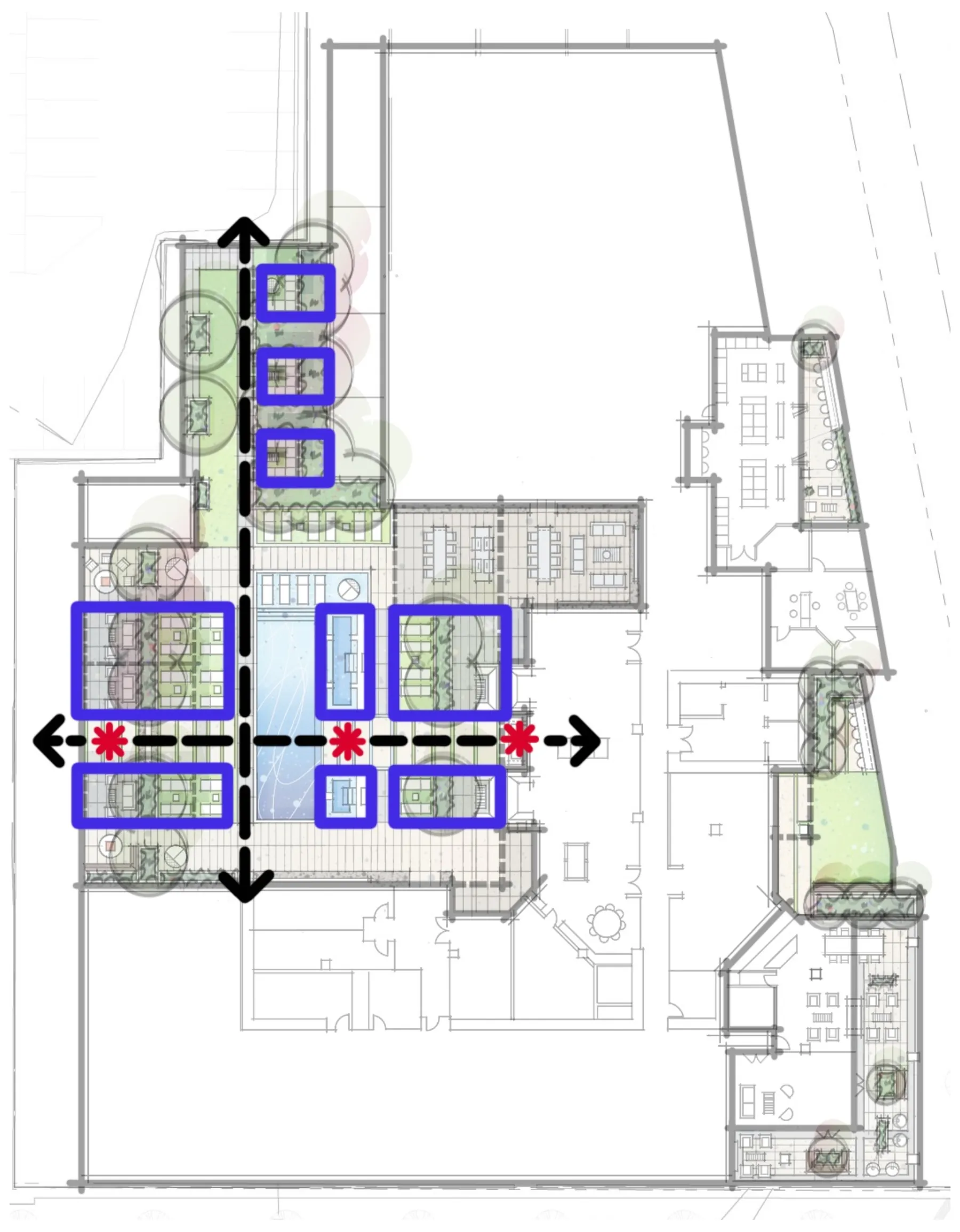 West Quarter Block C, parti (concept sketch)