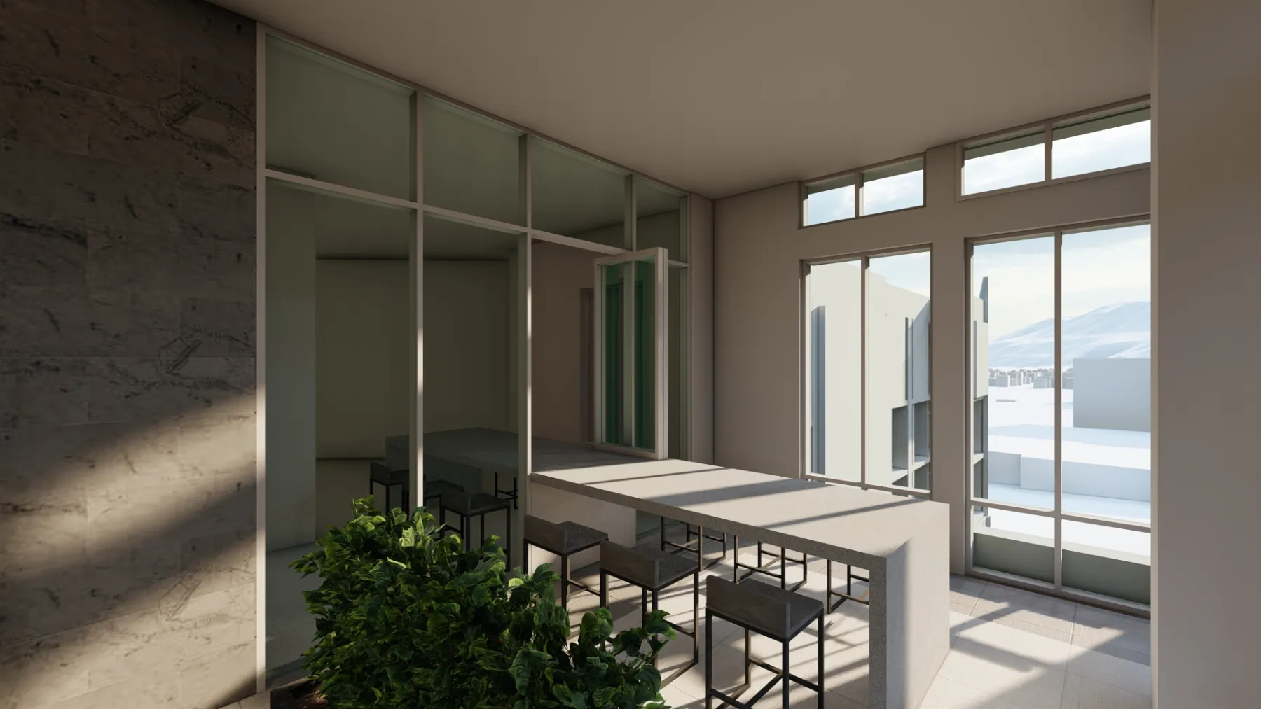 West Quarter Block C, sky lounge, level 16 (concept rendering)