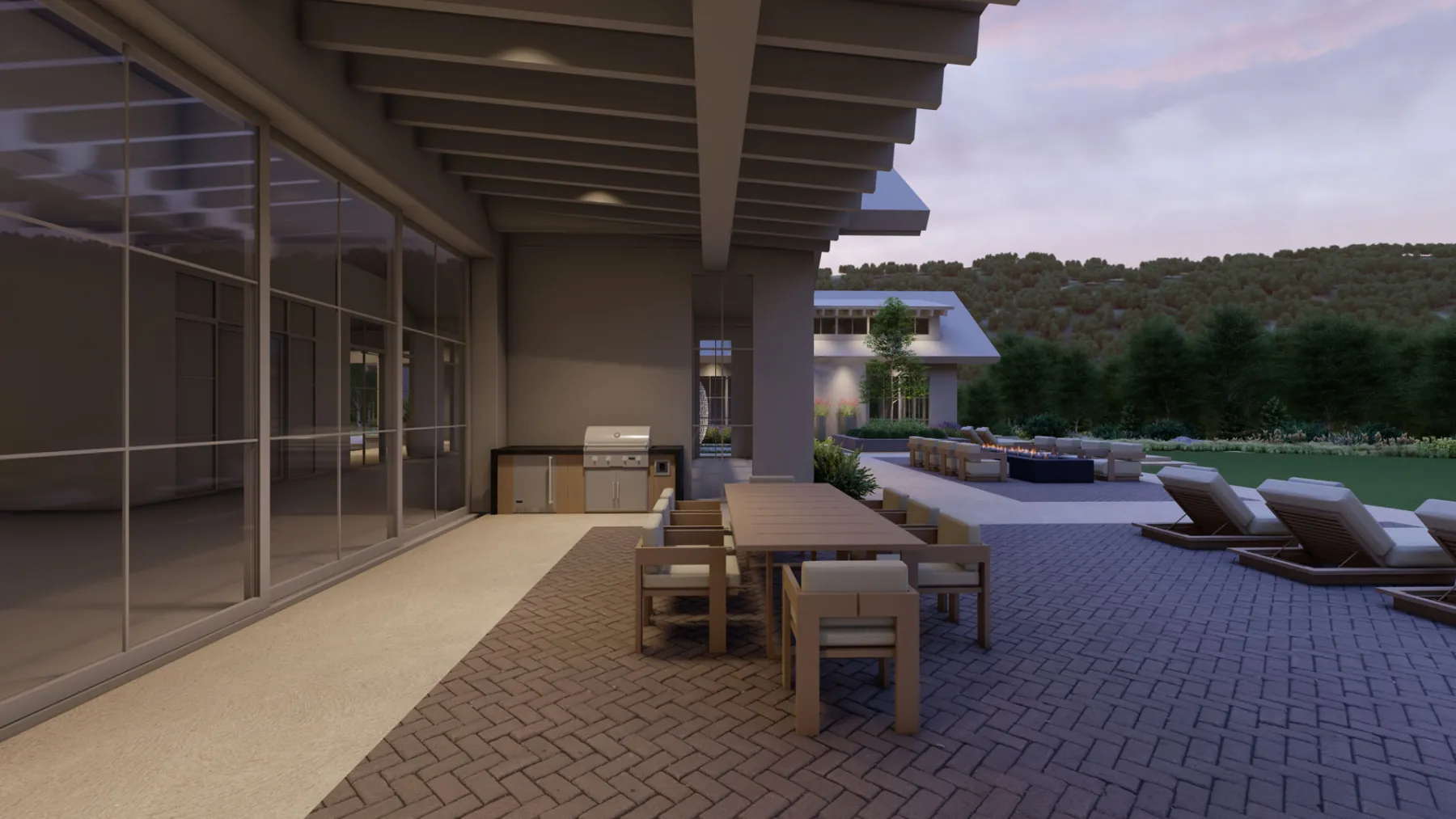 White Pine Canyon, patio (concept rendering)
