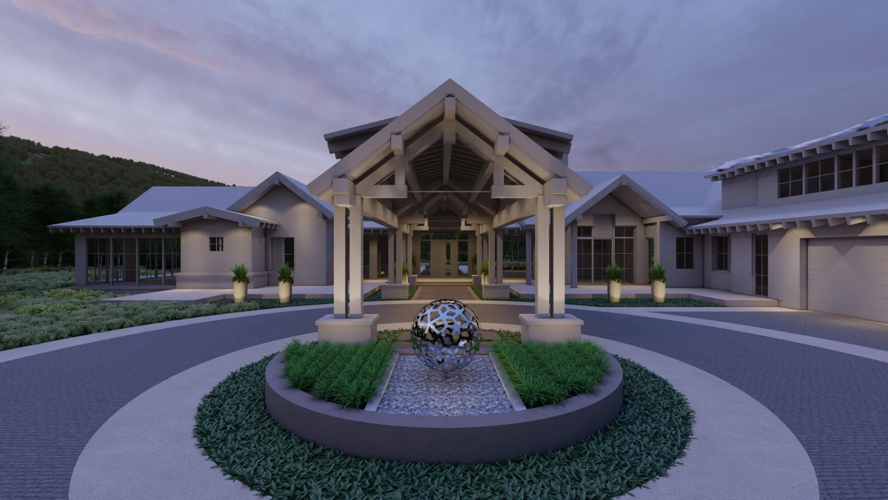 White Pine Canyon, front entrance sculpture (concept rendering)