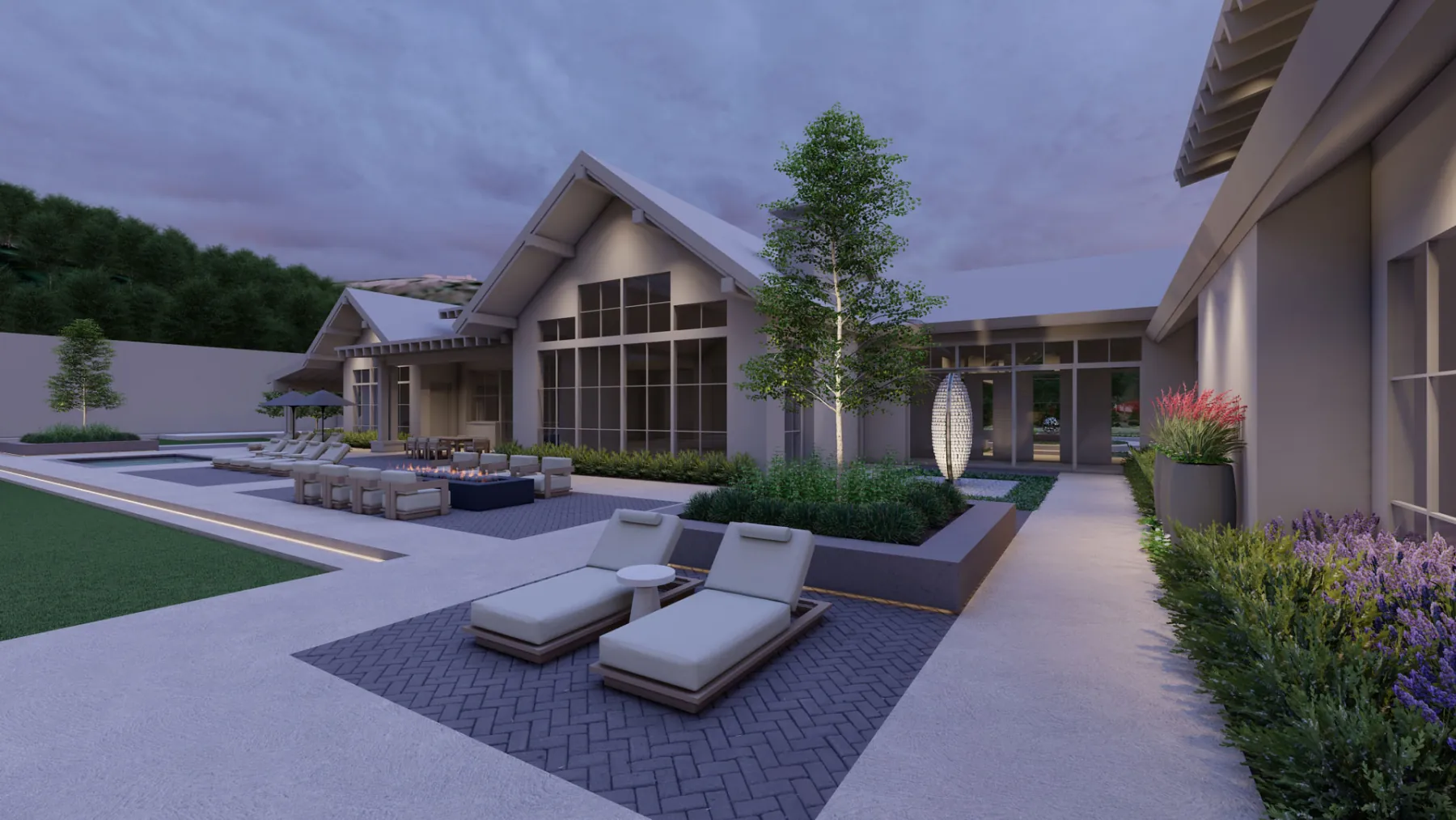 White Pine Canyon, back patio (concept rendering)