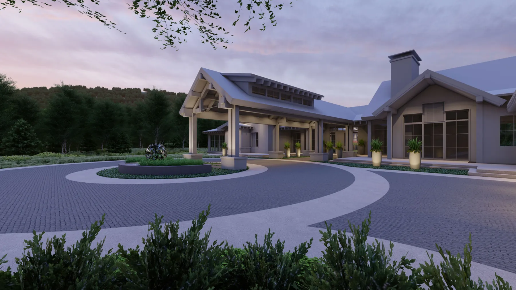 White Pine Canyon, driveway (concept rendering)