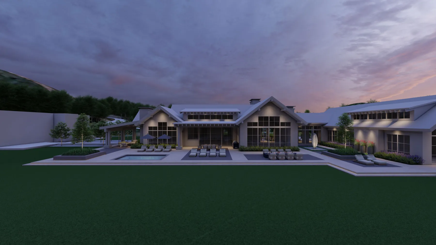 White Pine Canyon, backyard (concept rendering)