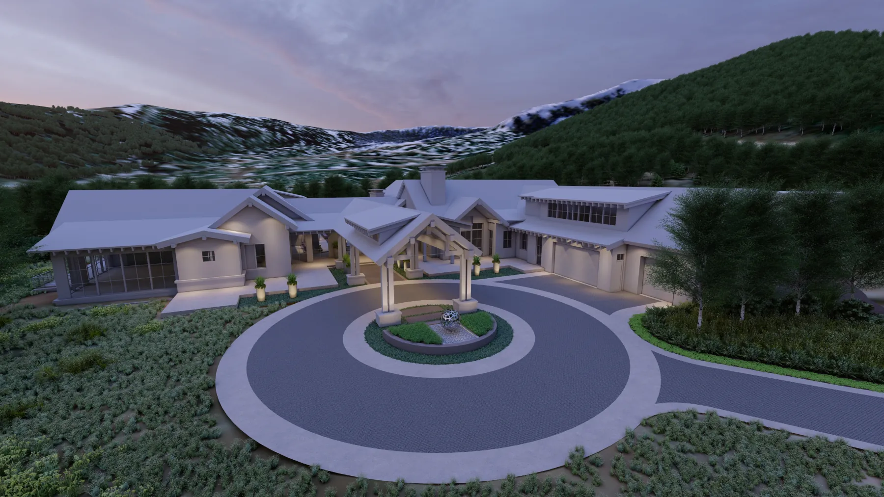 White Pine Canyon, arrival (concept rendering)