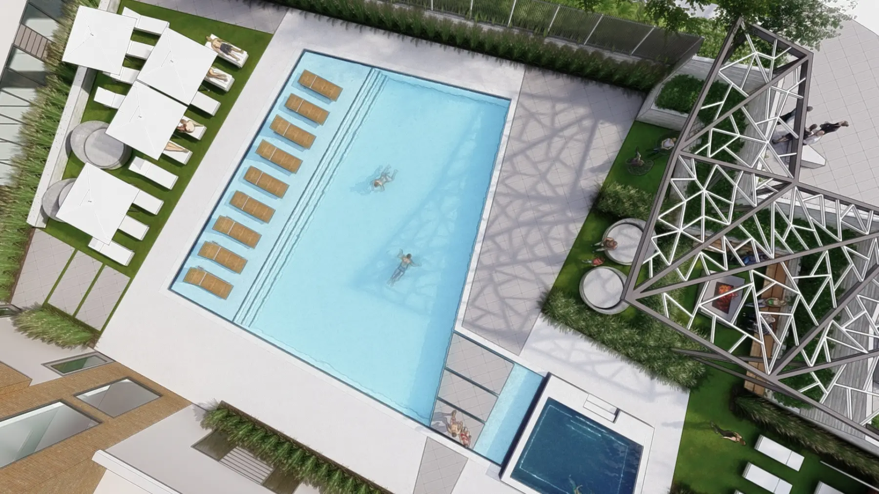 The pool deck · Lehi Block, Silicon Slopes