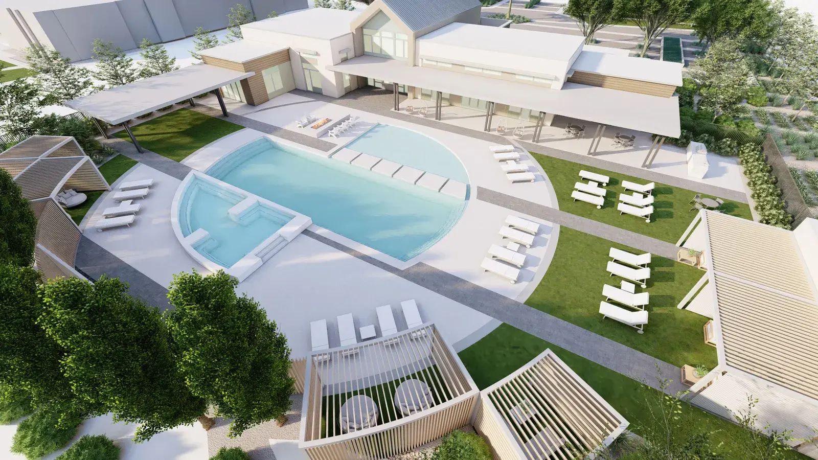 Elysium, concept rendering of the outdoor amenities