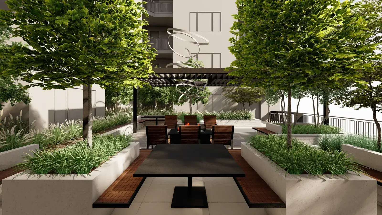 Sohi, concept rendering of the courtyard amenities