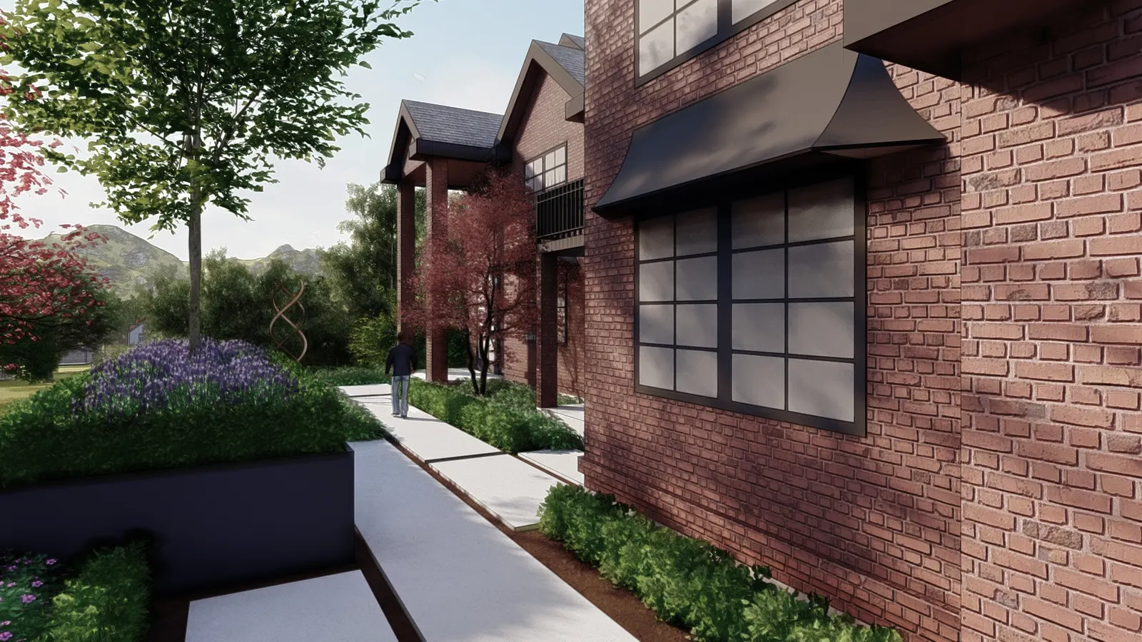 Summermeadow, concept rendering of a luxury home landscape in Bountiful
