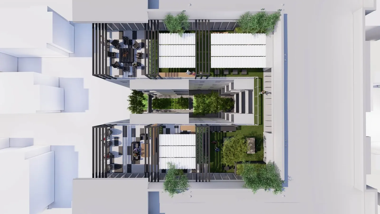 Tradition Pointe, concept rendering of the rooftop and courtyard amenities
