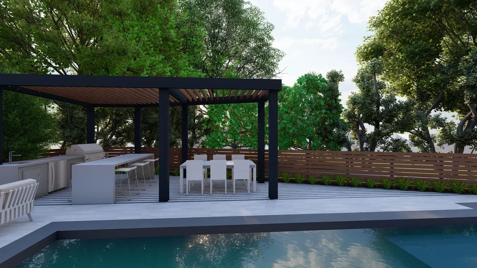 Wallace Lane, concept rendering of a luxury home landscape in Salt Lake City